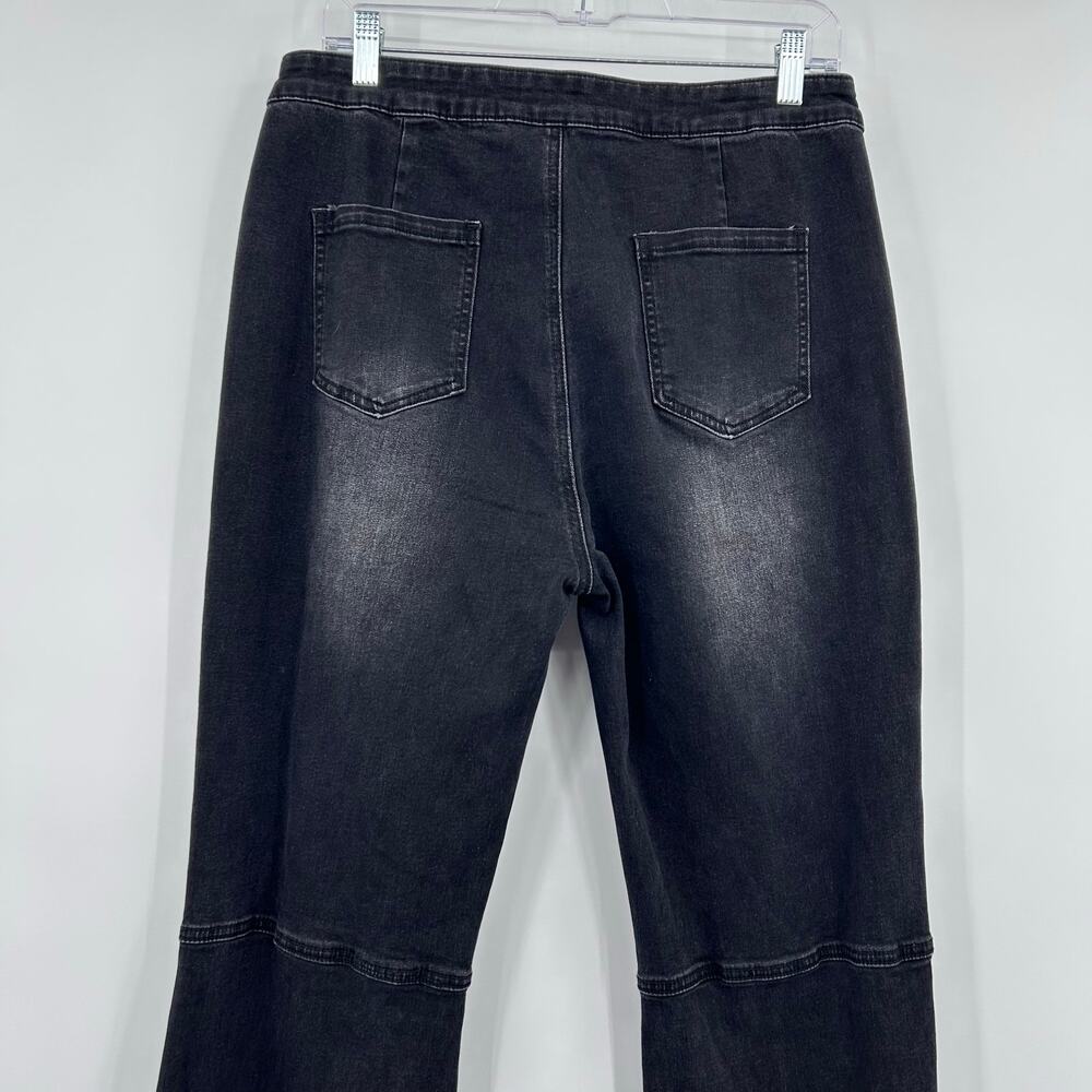 Anna-Kaci Flare Leg Bell Bottom Jeans Black High Rise Waist Womens Size XXL - Picture 9 of 10
